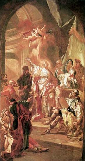Kracker, Johann Lucas The Dispute between St Catherine of Alexandria and the Philosophers France oil painting art